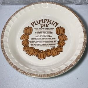 Vintage Jeanette Royal China Pumpkin Pie Plate.